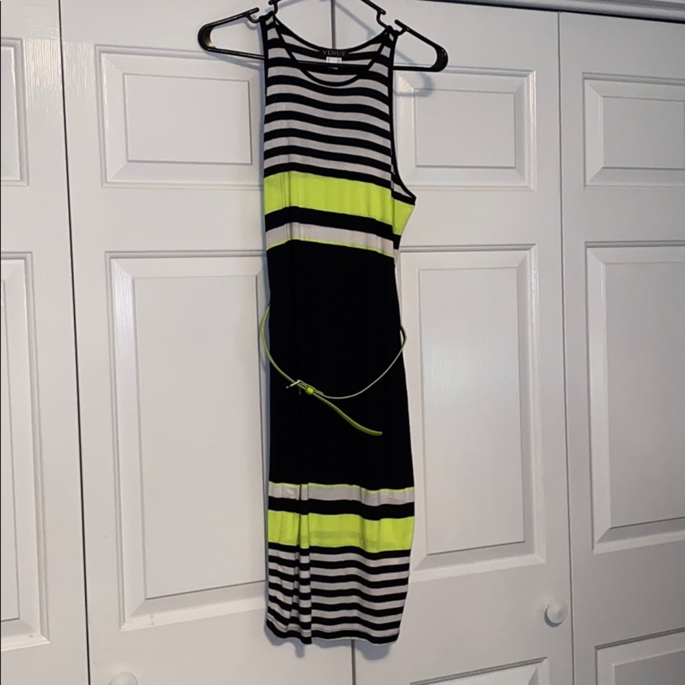Venus midi dress with belt